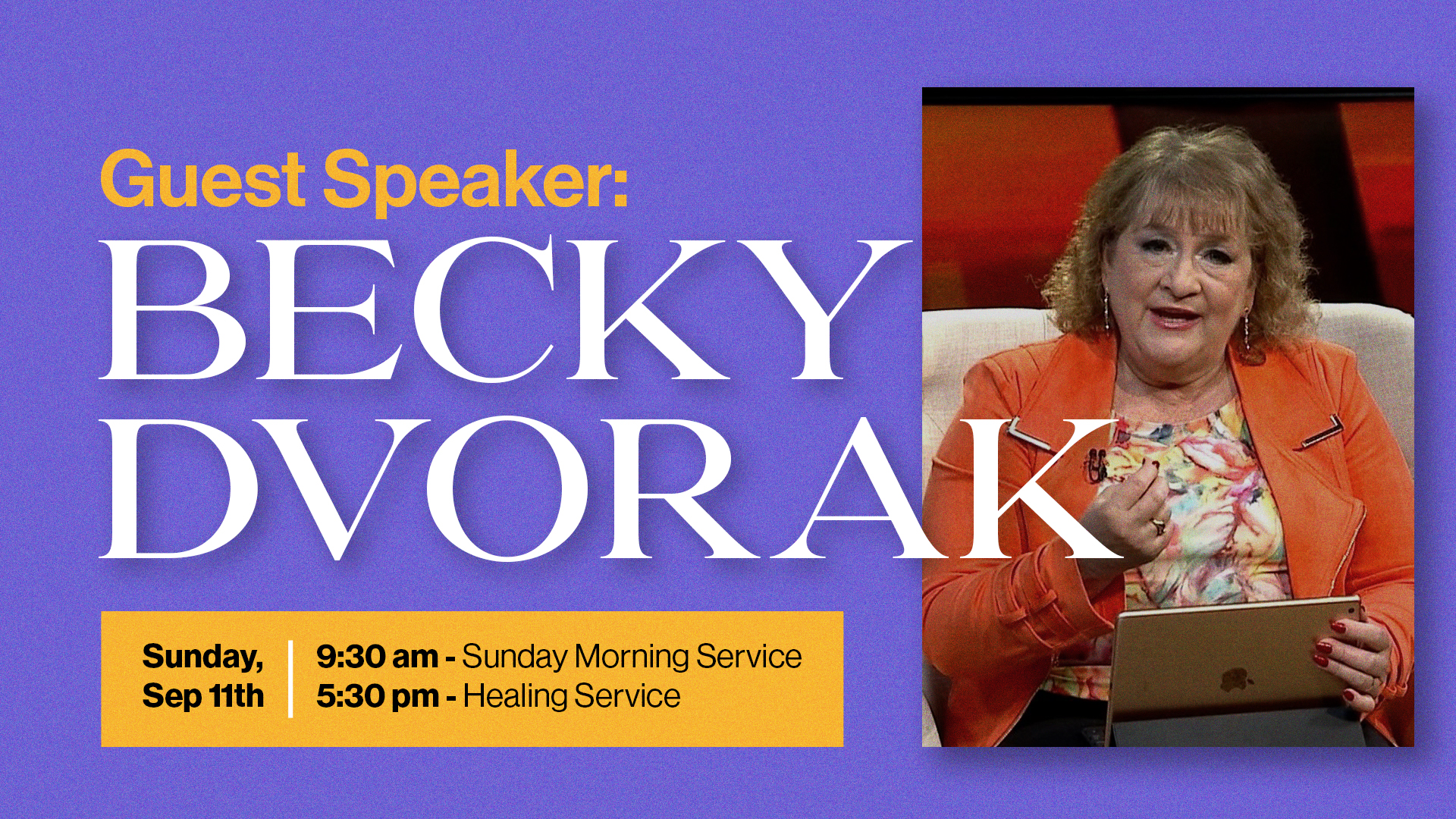 Guest Speaker: Becky Dvorak