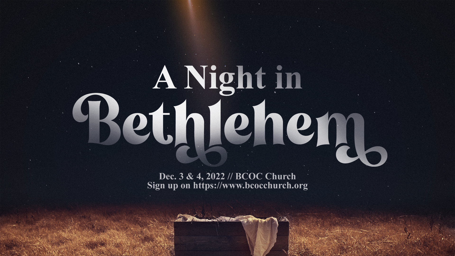 A Night In Bethlehem Drive-Thru Living Nativity