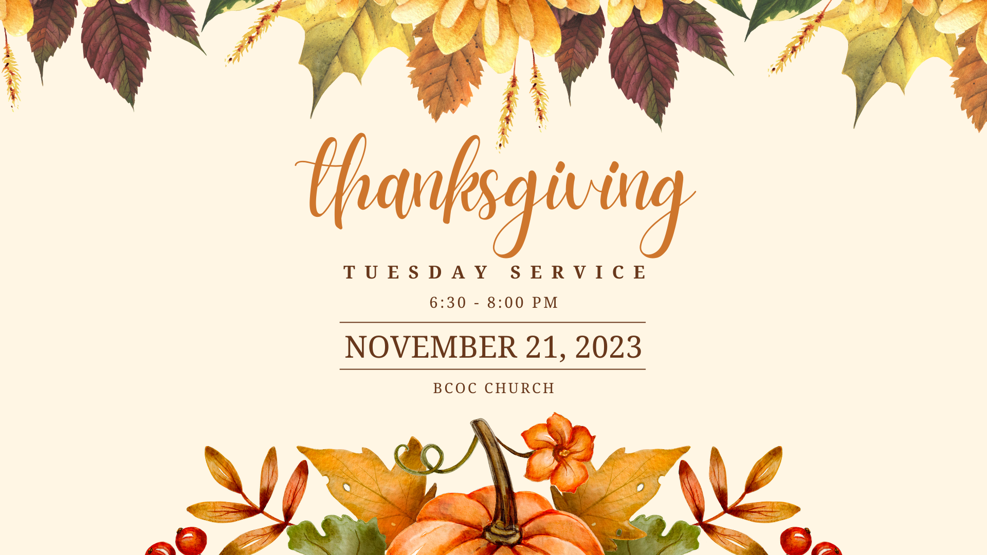 Thanksgiving 2023, Event Information